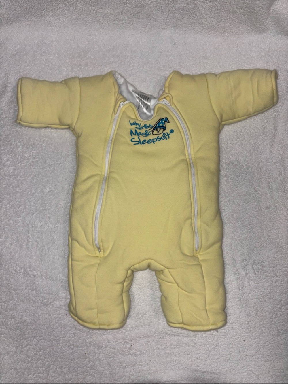 Baby Merlin Magic Sleepsuit Yellow unisex 3/6m One-Piece zip swaddle